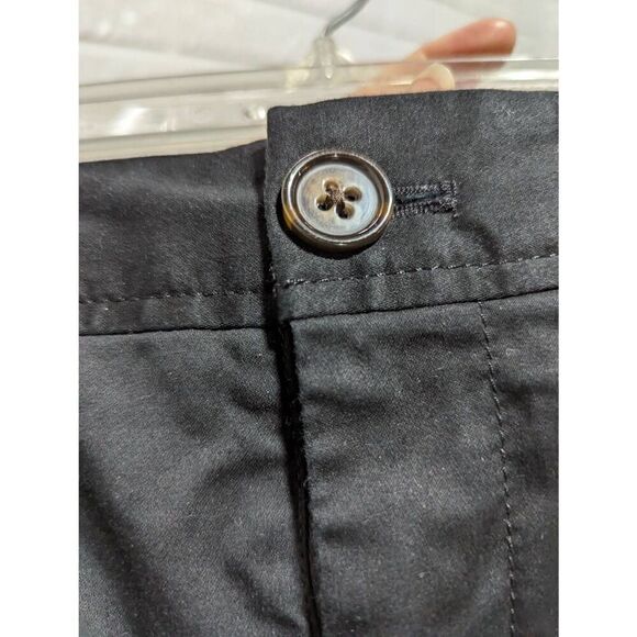 Banana Republic Womens Black Cotton Stretch Button Zip Fly Bermuda Shorts Size 4 - Picture 4 of 6